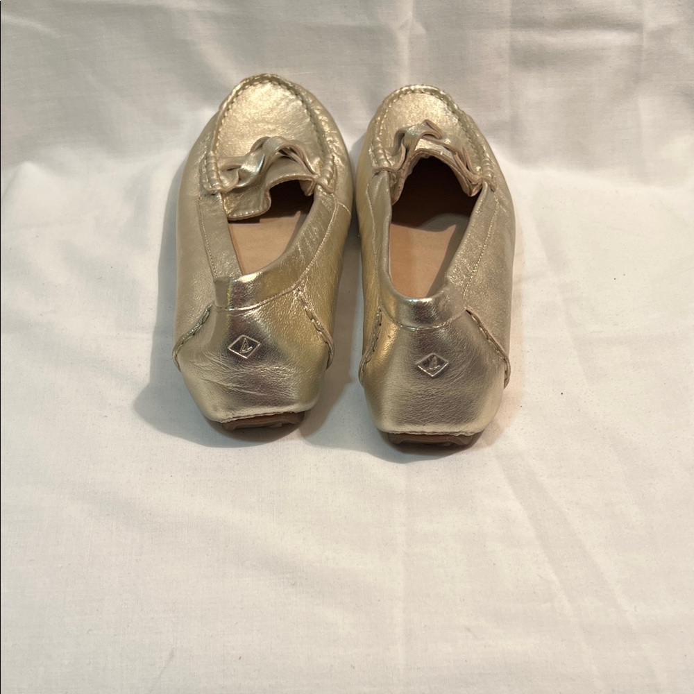 Sperry Women's Metallic Gold Loafers - Picture 7 of 9